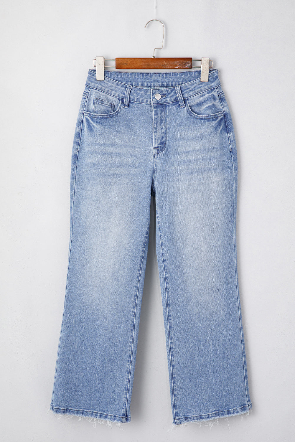 Raw Edge Flared Jeans