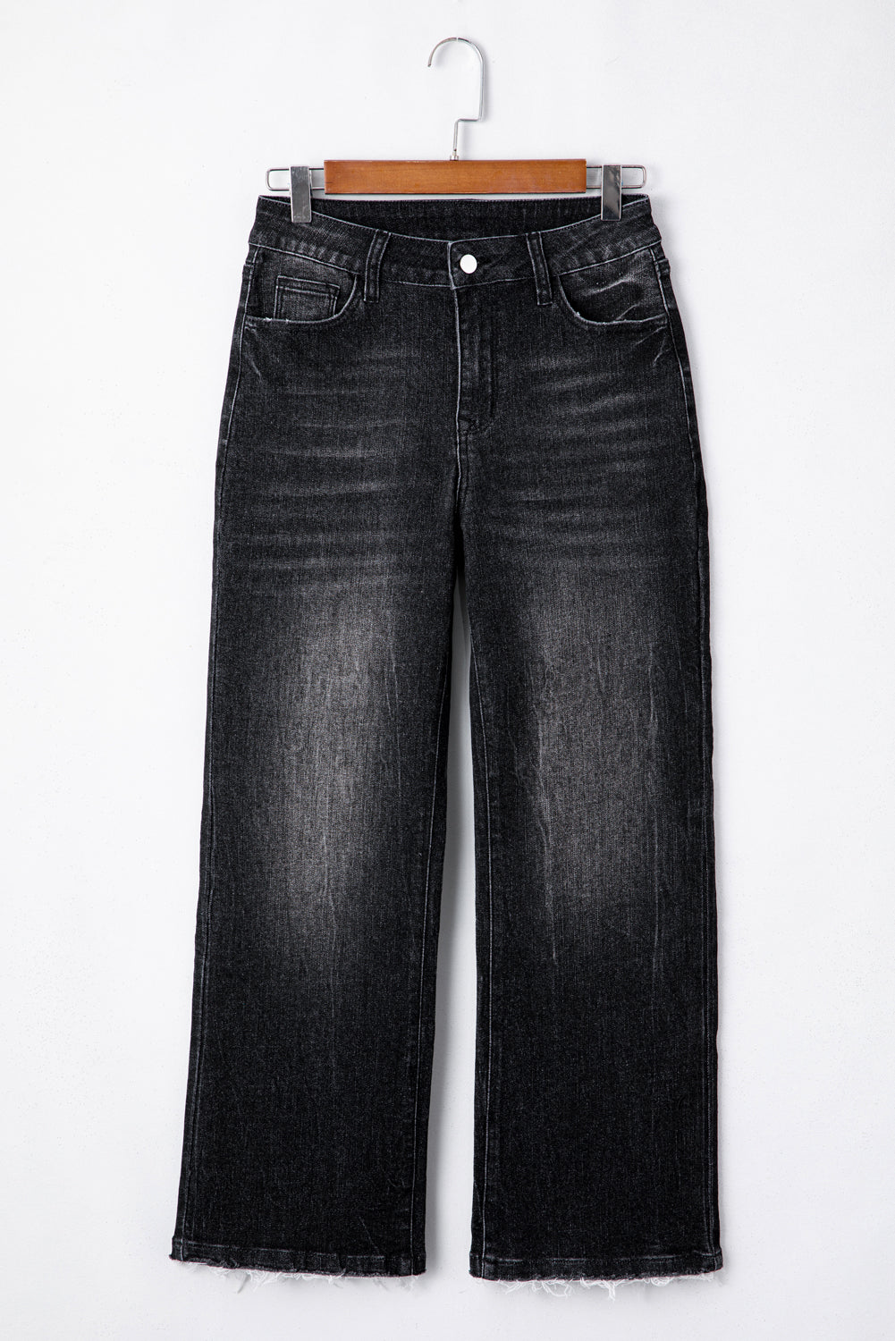 Raw Edge Flared Jeans