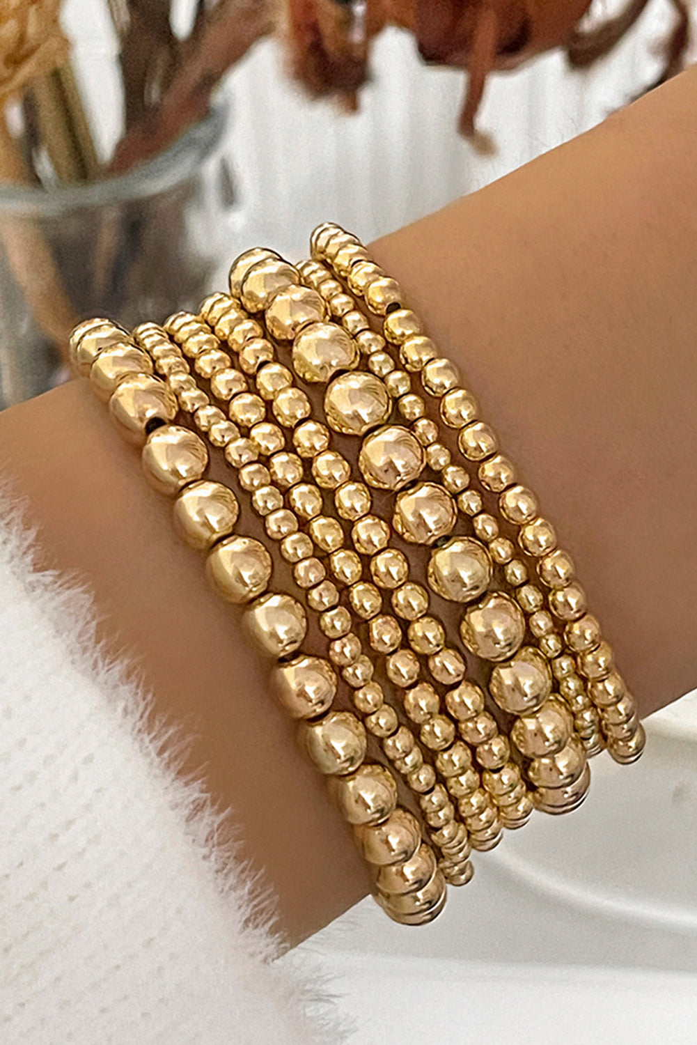 Gold 7pcs Minimalist Bracelet Set