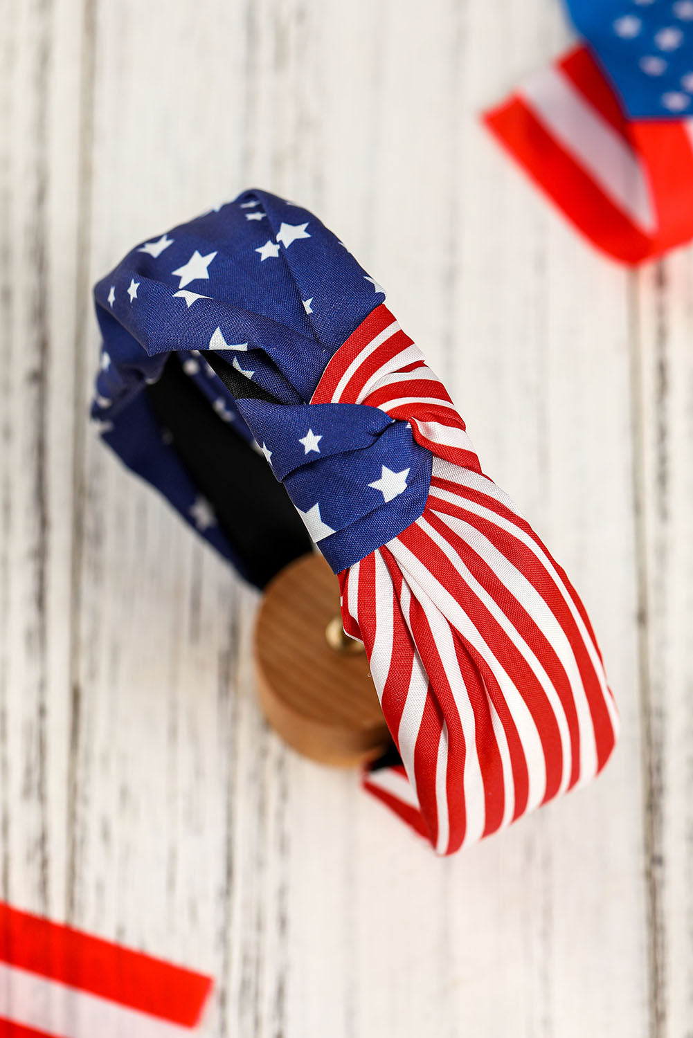 American Flag Bow Knot Wide Headband