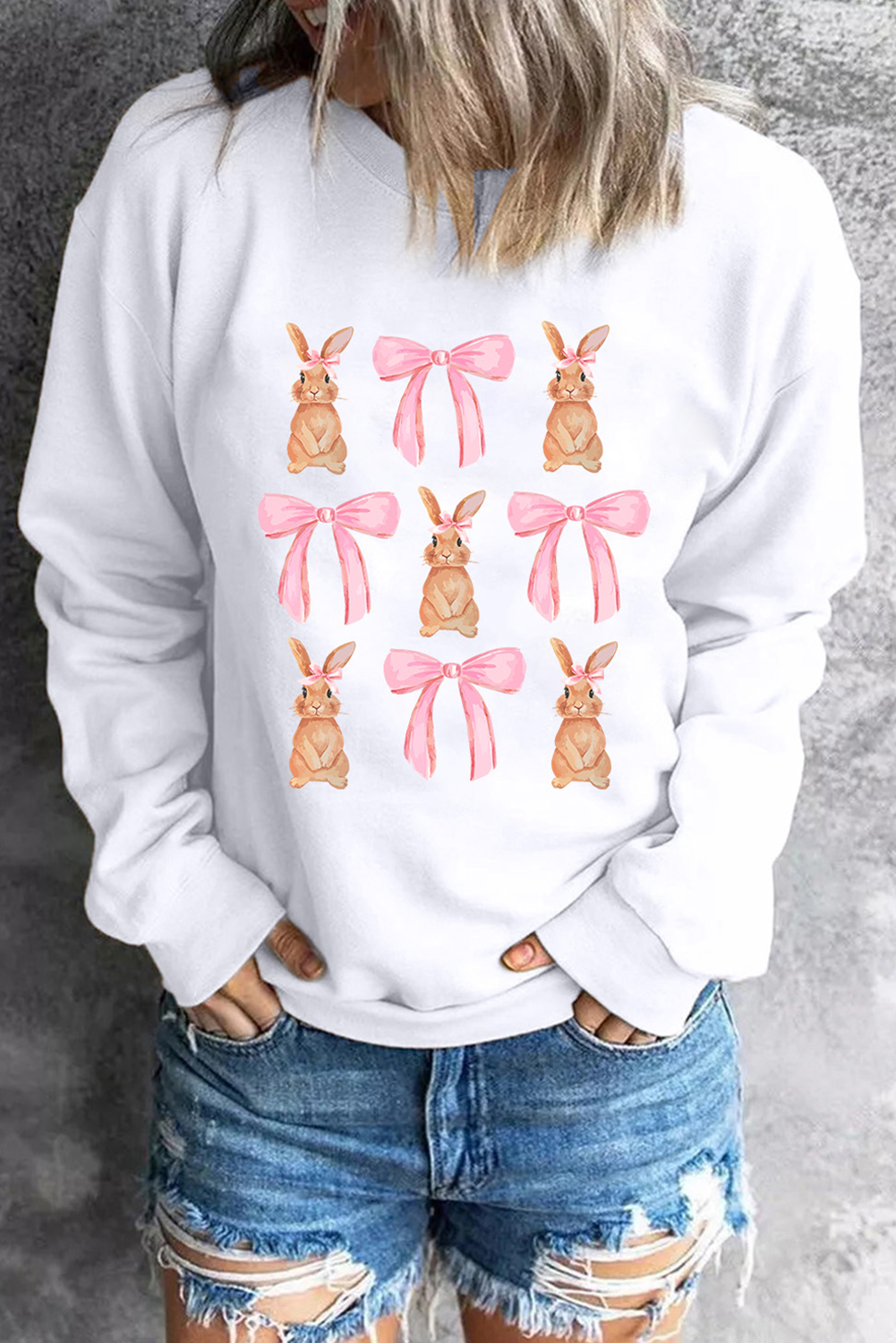 Bunny Bow Sweatshirt