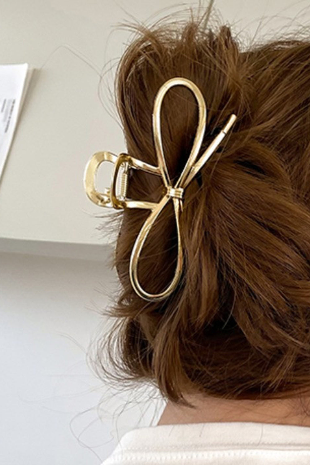 Gold Bowknot Claw Clip