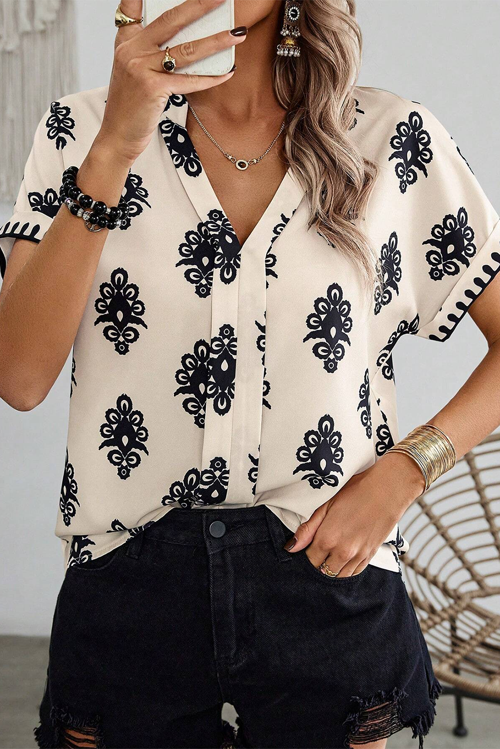 Noir Elegance Blouse