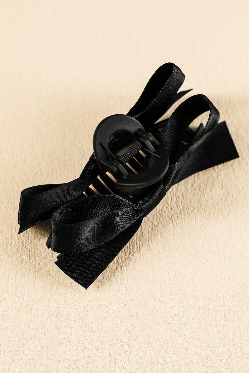 Black Bow Large Hair Claw Clip