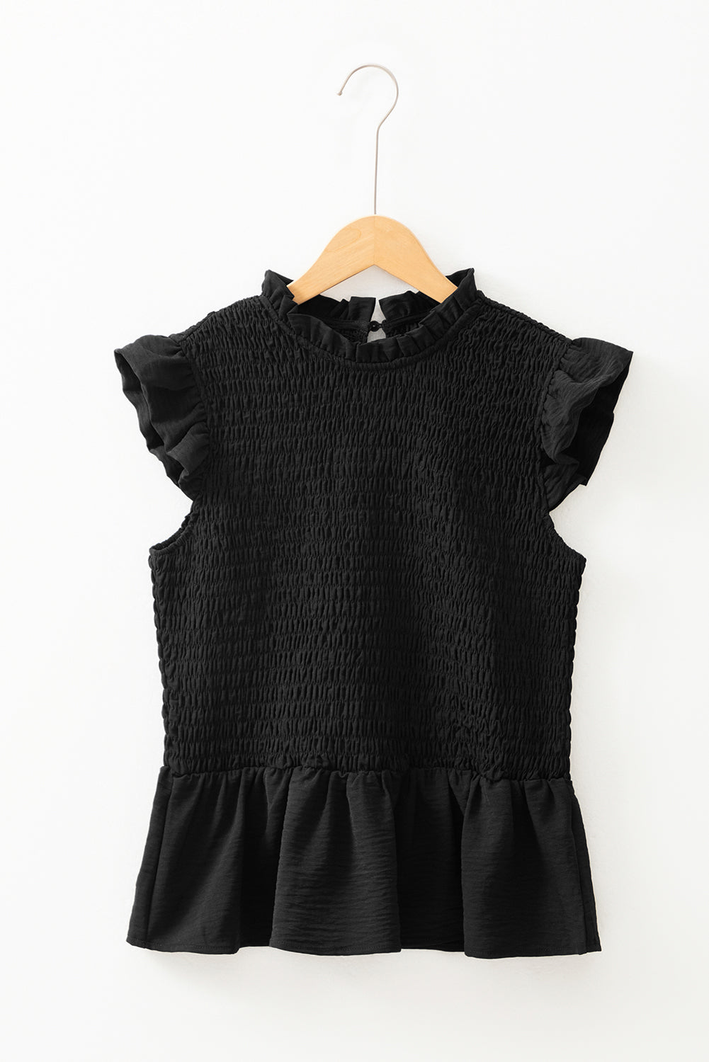 Noir Luxe Peplum Top