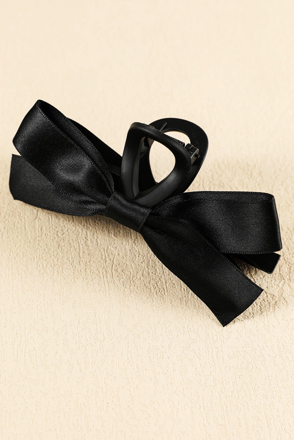 Black Bow Large Hair Claw Clip