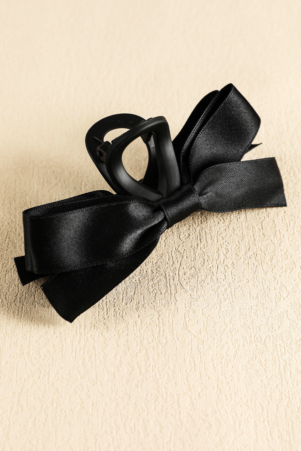 Black Bow Large Hair Claw Clip