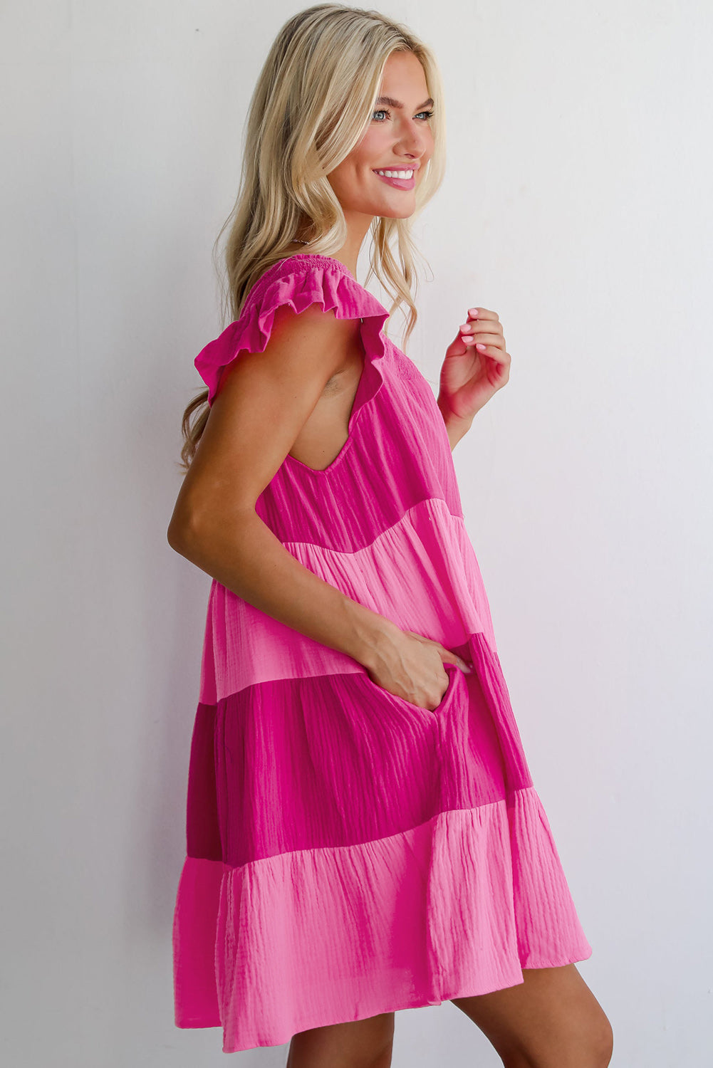 Perfectly Pink Flutter Dress