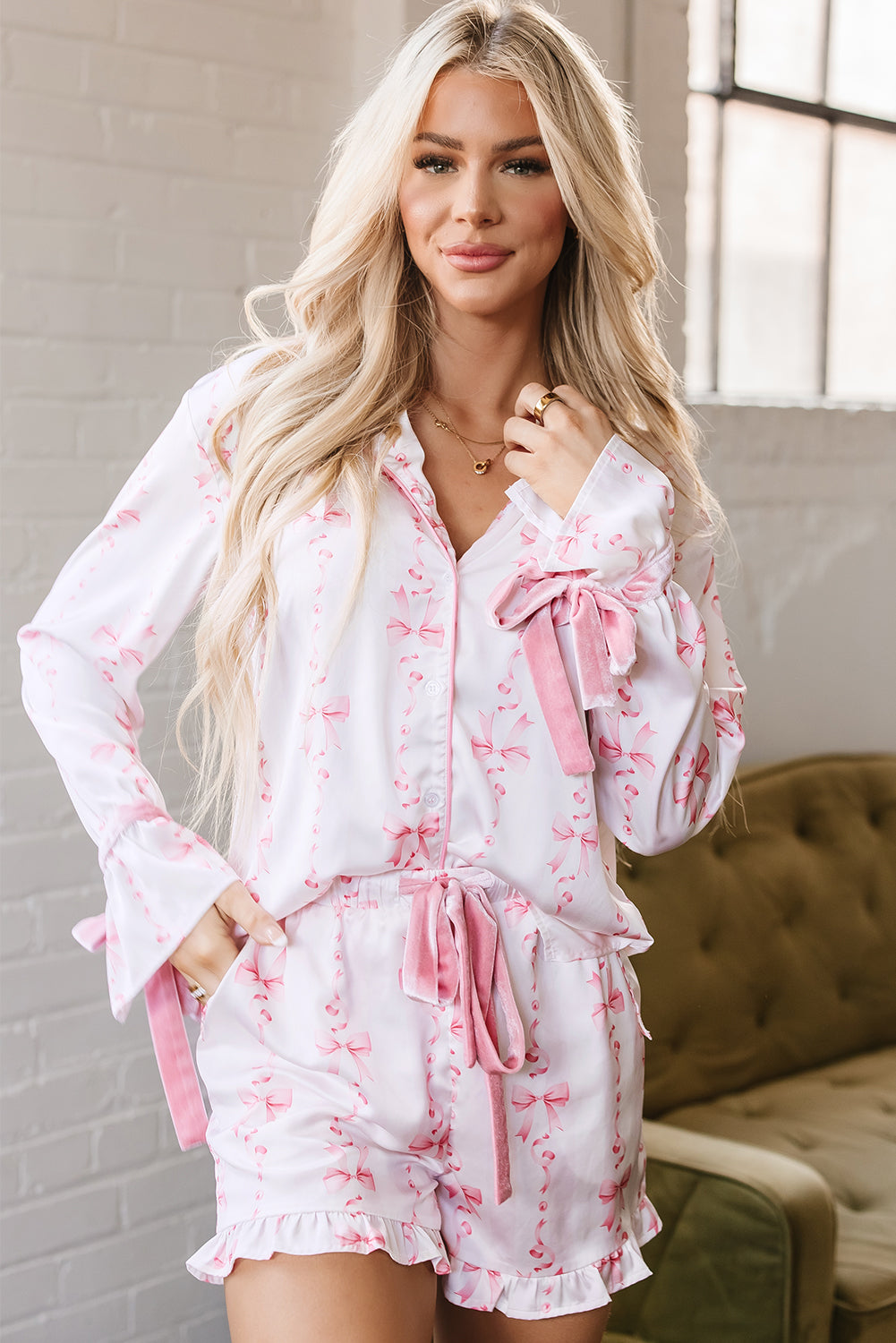 Tied with Love Pajama Set