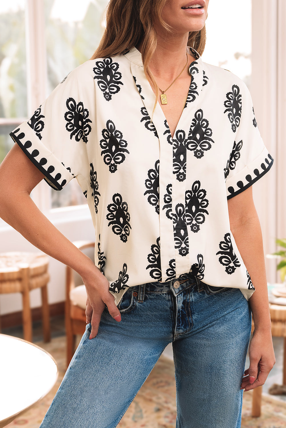 Noir Elegance Blouse